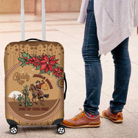 Cowboy Christmas Luggage Cover Giddy Up Jingle Horse Brown Version - Wonder Print Shop