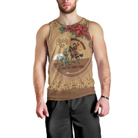 Cowboy Christmas Men Tank Top Giddy Up Jingle Horse Brown Version - Wonder Print Shop