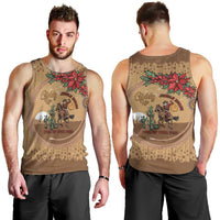 Cowboy Christmas Men Tank Top Giddy Up Jingle Horse Brown Version - Wonder Print Shop