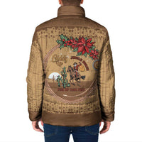 Cowboy Christmas Padded Jacket Giddy Up Jingle Horse Brown Version - Wonder Print Shop