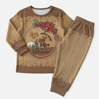 Cowboy Christmas Pajama Set Giddy Up Jingle Horse Brown Version - Wonder Print Shop