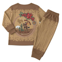 Cowboy Christmas Pajama Set Giddy Up Jingle Horse Brown Version - Wonder Print Shop