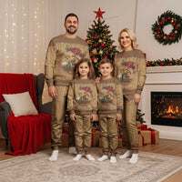 Cowboy Christmas Pajama Set Giddy Up Jingle Horse Brown Version - Wonder Print Shop
