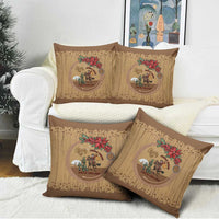 Cowboy Christmas Pillow Cover Giddy Up Jingle Horse Brown Version - Wonder Print Shop