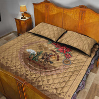Cowboy Christmas Quilt Bed Set Giddy Up Jingle Horse Brown Version - Wonder Print Shop