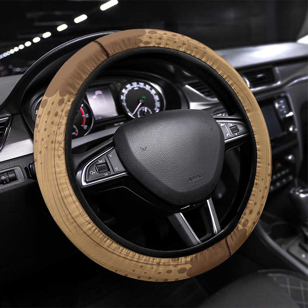 Cowboy Christmas Steering Wheel Cover Giddy Up Jingle Horse Brown Version - Wonder Print Shop