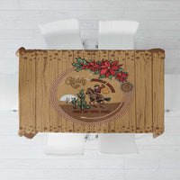 Cowboy Christmas Tablecloth Giddy Up Jingle Horse Brown Version - Wonder Print Shop