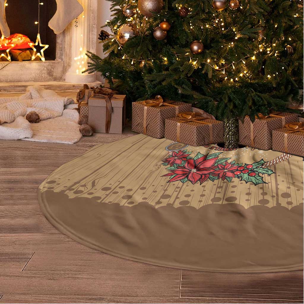 Cowboy Christmas Tree Skirt Giddy Up Jingle Horse Brown Version - Wonder Print Shop