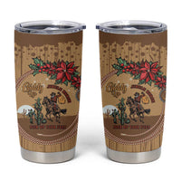 Cowboy Christmas Tumbler Cup Giddy Up Jingle Horse Brown Version - Wonder Print Shop