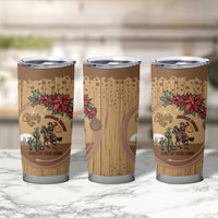 Cowboy Christmas Tumbler Cup Giddy Up Jingle Horse Brown Version - Wonder Print Shop