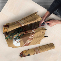 Cowboy Christmas Umbrella Giddy Up Jingle Horse Brown Version - Wonder Print Shop