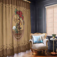 Cowboy Christmas Window Curtain Giddy Up Jingle Horse Brown Version - Wonder Print Shop