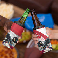 Austria Black Eagle 4 in 1 Can Cooler Tumbler Edelweiss with Austrian Flag - Wonder Print Shop