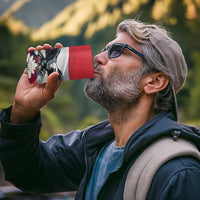 Austria Black Eagle 4 in 1 Can Cooler Tumbler Edelweiss with Austrian Flag - Wonder Print Shop