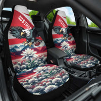 Austria Black Eagle Car Seat Cover Edelweiss with Austrian Flag - Wonder Print Shop