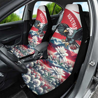 Austria Black Eagle Car Seat Cover Edelweiss with Austrian Flag - Wonder Print Shop