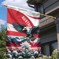 Austria Black Eagle Garden Flag Edelweiss with Austrian Flag - Wonder Print Shop