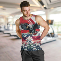 Austria Black Eagle Men Tank Top Edelweiss with Austrian Flag - Wonder Print Shop