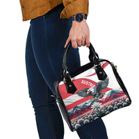Austria Black Eagle Shoulder Handbag Edelweiss with Austrian Flag