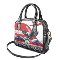 Austria Black Eagle Shoulder Handbag Edelweiss with Austrian Flag