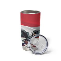 Austria Black Eagle Tumbler Cup Edelweiss with Austrian Flag - Wonder Print Shop