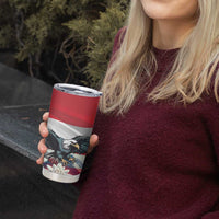 Austria Black Eagle Tumbler Cup Edelweiss with Austrian Flag - Wonder Print Shop