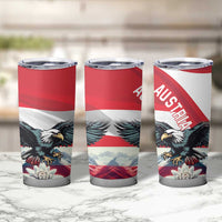 Austria Black Eagle Tumbler Cup Edelweiss with Austrian Flag - Wonder Print Shop