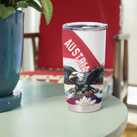 Austria Black Eagle Tumbler Cup Edelweiss with Austrian Flag - Wonder Print Shop