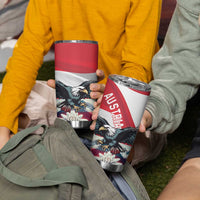 Austria Black Eagle Tumbler Cup Edelweiss with Austrian Flag - Wonder Print Shop