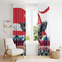 Austria Black Eagle Window Curtain Edelweiss with Austrian Flag - Wonder Print Shop