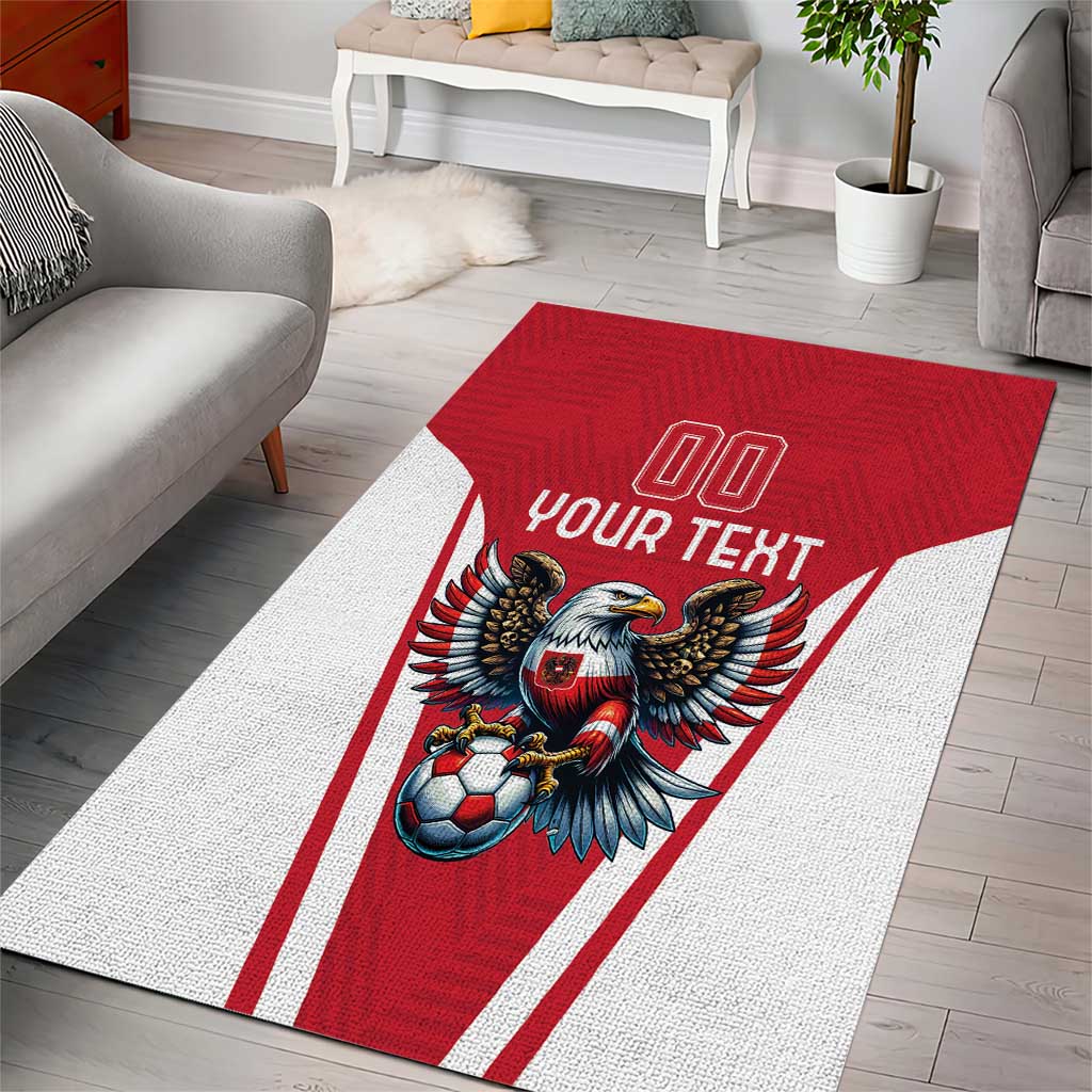 Custom Austria Football Area Rug Das Team With Eagle Mascot - Wonder Print Shop