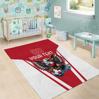 Custom Austria Football Area Rug Das Team With Eagle Mascot - Wonder Print Shop