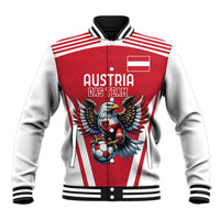 Custom Austria Football Baseball Jacket Das Team With Eagle Mascot - Wonder Print Shop