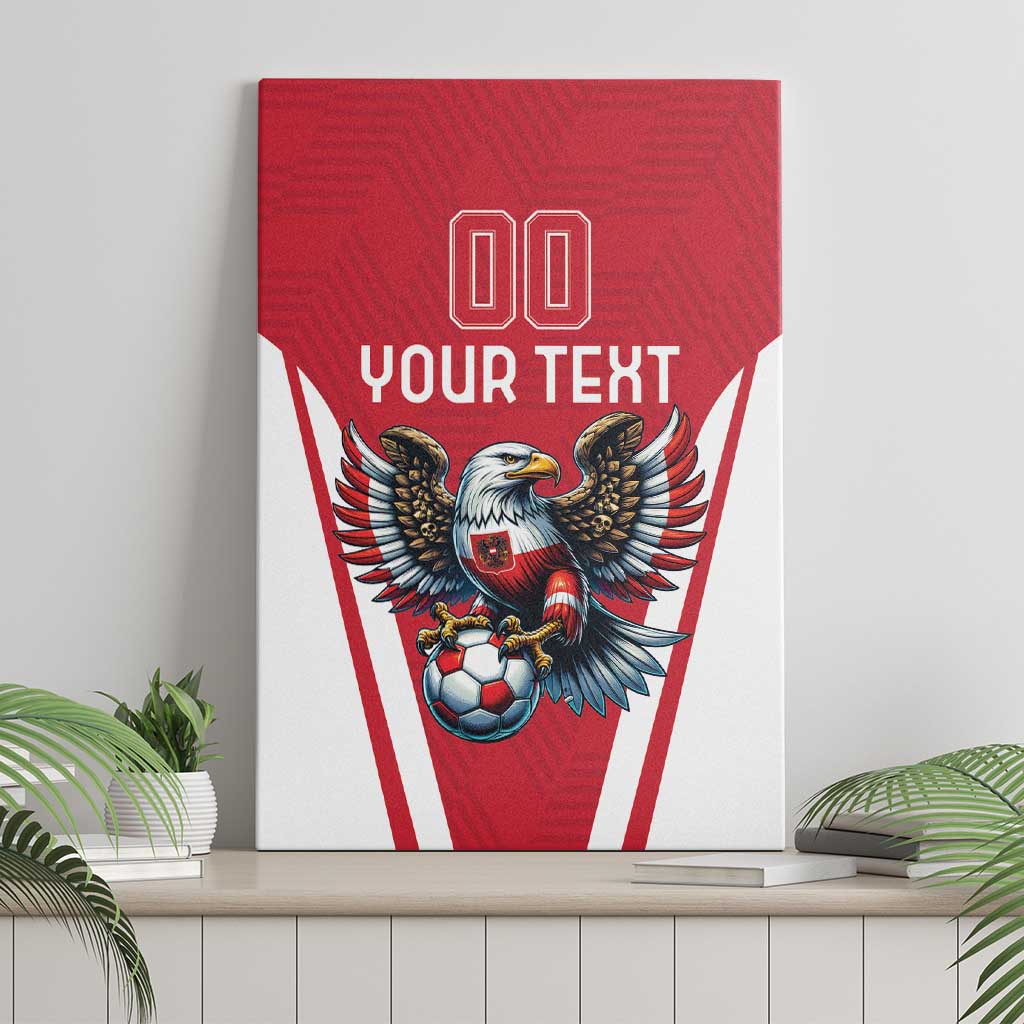 Custom Austria Football Canvas Wall Art Das Team With Eagle Mascot - Wonder Print Shop