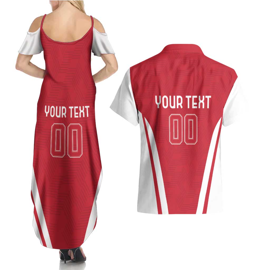 Custom Austria Football Couples Matching Summer Maxi Dress and Hawaiian Shirt Das Team With Eagle Mascot - Wonder Print Shop