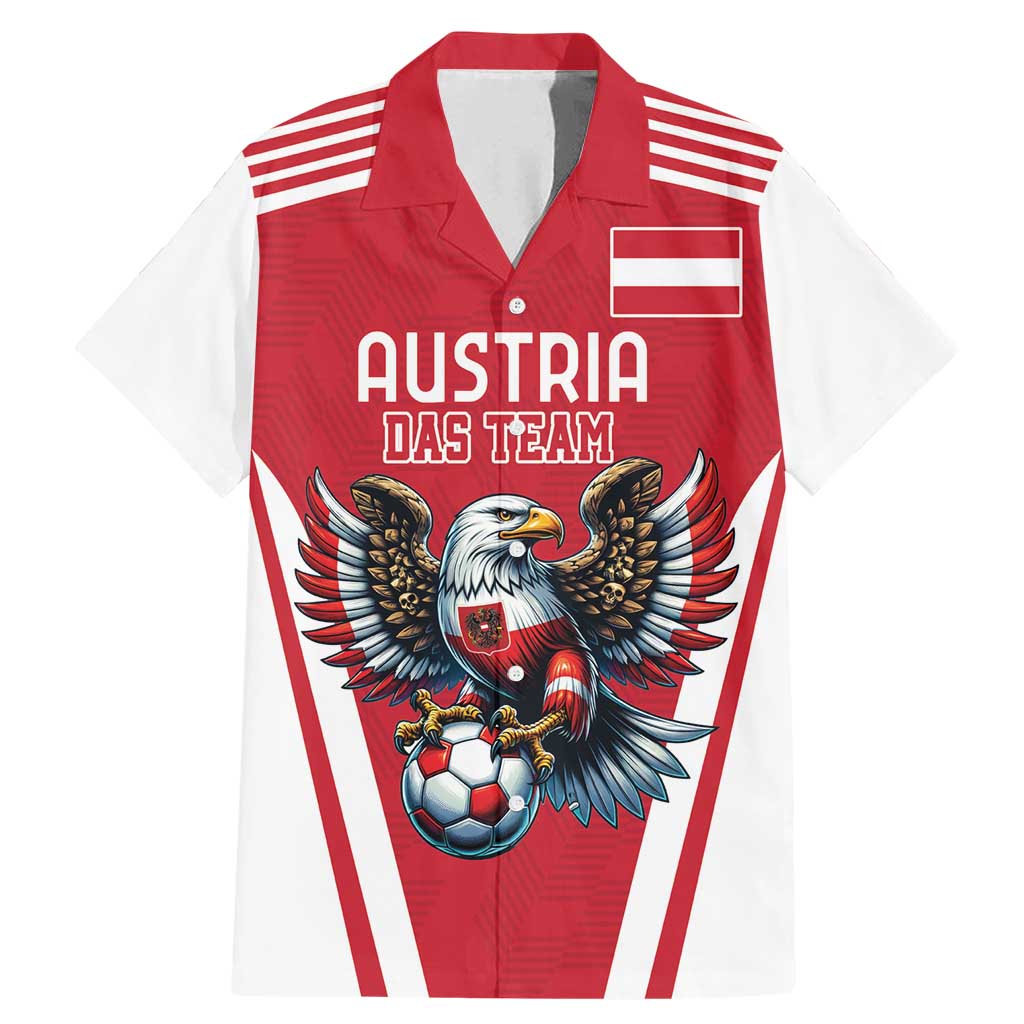 Custom Austria Football Family Matching Mermaid Dress and Hawaiian Shirt Das Team With Eagle Mascot - Wonder Print Shop
