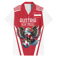 Custom Austria Football Family Matching Mermaid Dress and Hawaiian Shirt Das Team With Eagle Mascot - Wonder Print Shop