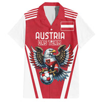 Custom Austria Football Hawaiian Shirt Das Team With Eagle Mascot - Wonder Print Shop