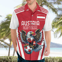 Custom Austria Football Hawaiian Shirt Das Team With Eagle Mascot - Wonder Print Shop