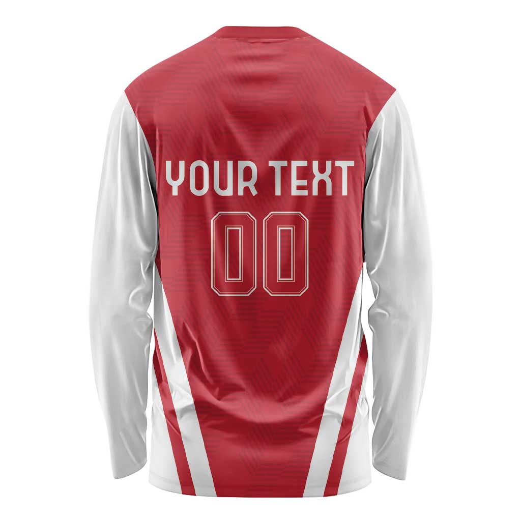 Custom Austria Football Long Sleeve Shirt Das Team With Eagle Mascot - Wonder Print Shop