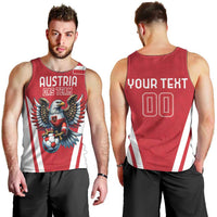 Custom Austria Football Men Tank Top Das Team With Eagle Mascot - Wonder Print Shop