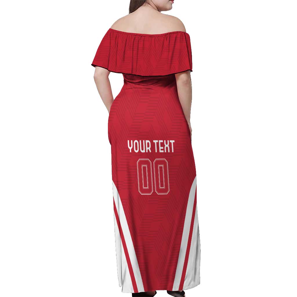 Custom Austria Football Off Shoulder Maxi Dress Das Team With Eagle Mascot - Wonder Print Shop