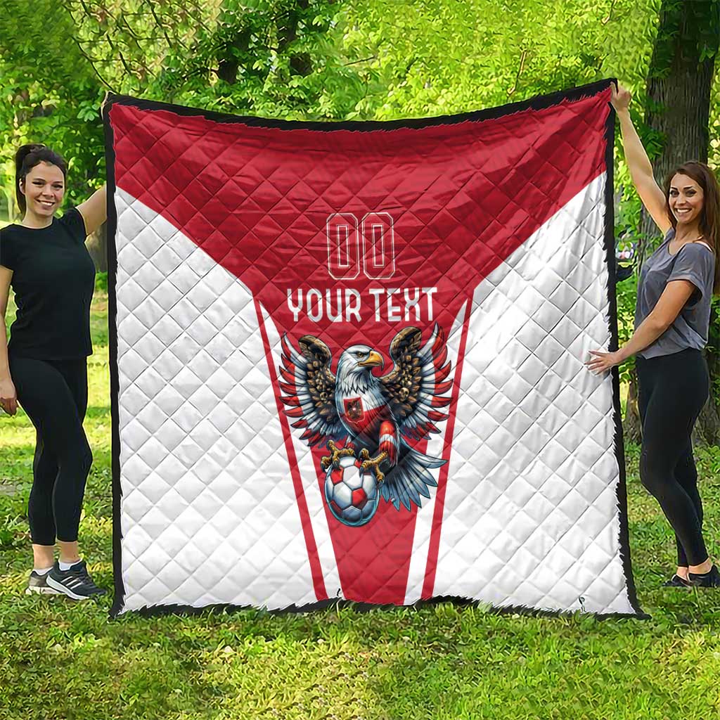 Custom Austria Football Quilt Das Team With Eagle Mascot - Wonder Print Shop