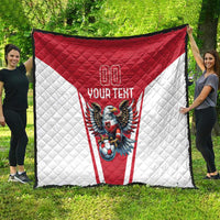 Custom Austria Football Quilt Das Team With Eagle Mascot - Wonder Print Shop