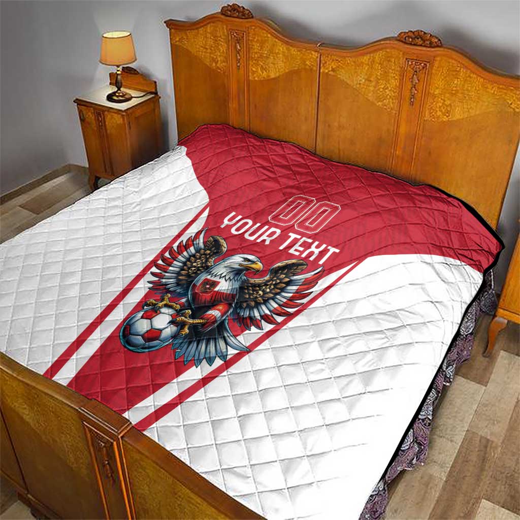 Custom Austria Football Quilt Das Team With Eagle Mascot - Wonder Print Shop