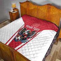 Custom Austria Football Quilt Das Team With Eagle Mascot - Wonder Print Shop