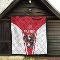 Custom Austria Football Quilt Das Team With Eagle Mascot - Wonder Print Shop