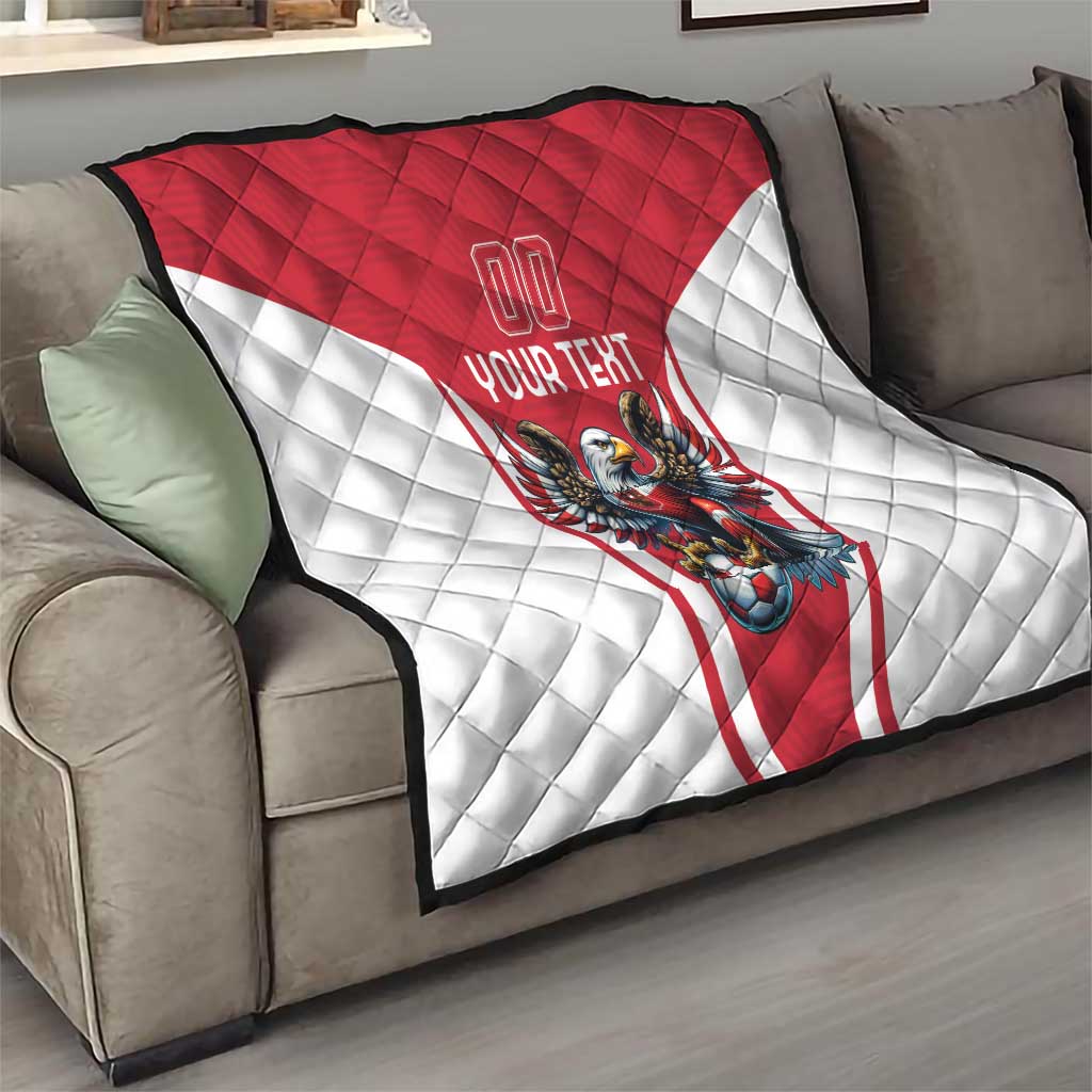 Custom Austria Football Quilt Das Team With Eagle Mascot - Wonder Print Shop