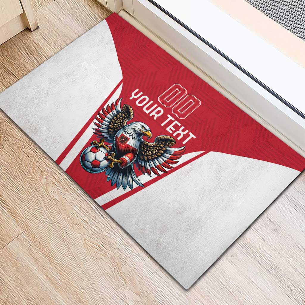 Custom Austria Football Rubber Doormat Das Team With Eagle Mascot - Wonder Print Shop