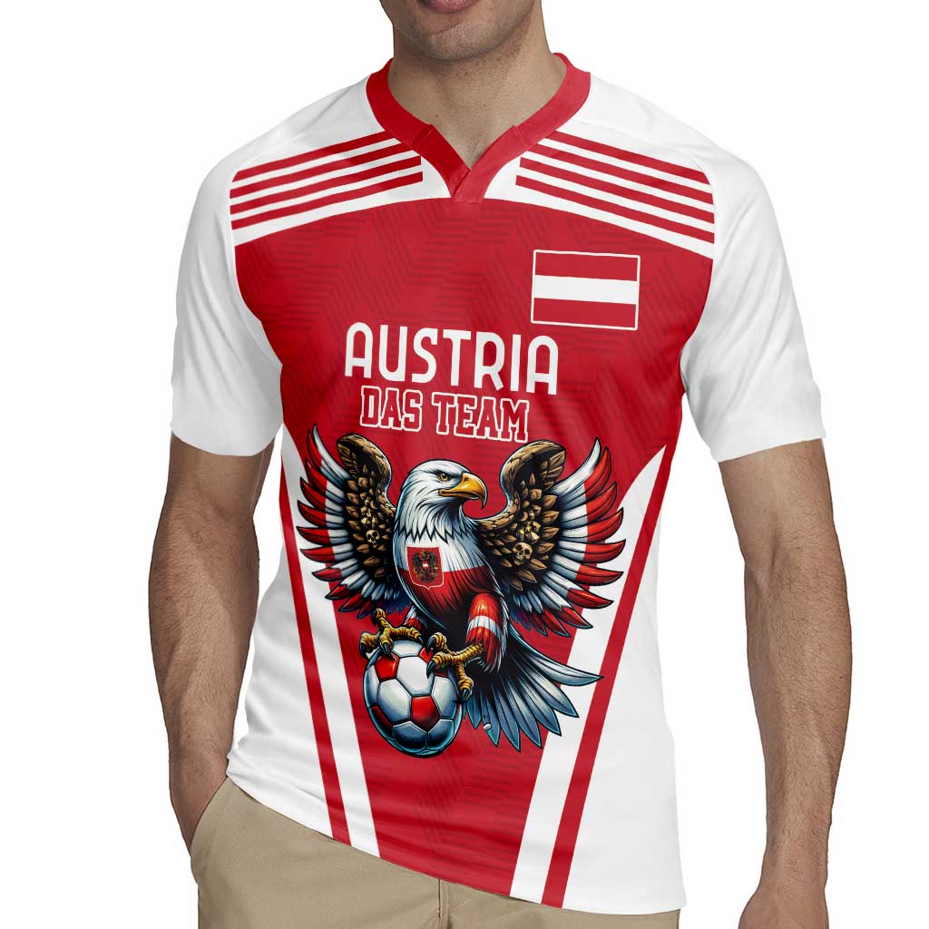Custom Austria Football Rugby Jersey Das Team With Eagle Mascot - Wonder Print Shop